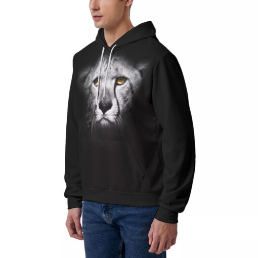 Cheetah Print Men's Hoodie - Image 2