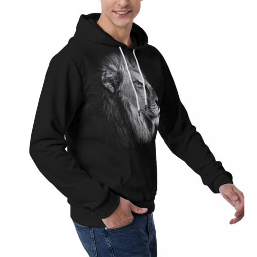 Lion Print Men's Hoodie - Image 3