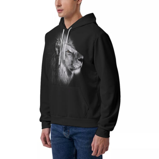 Lion Print Men's Hoodie - Image 2