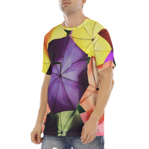 Colored Umbrellas Men's T-Shirt - Image 2