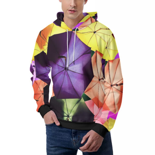 Colored Umbrellas Men's Hoodie