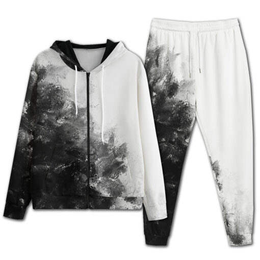 Black n White Abstraction Men's Tracksuit