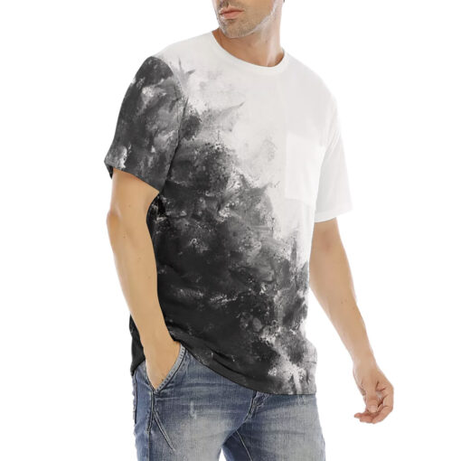 Black and White Men's T-Shirt - Image 3