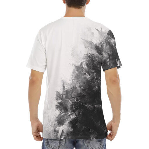 Black and White Men's T-Shirt - Image 4