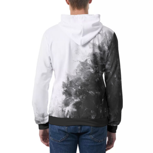 Black n White Paints Men's Hoodie - Image 4