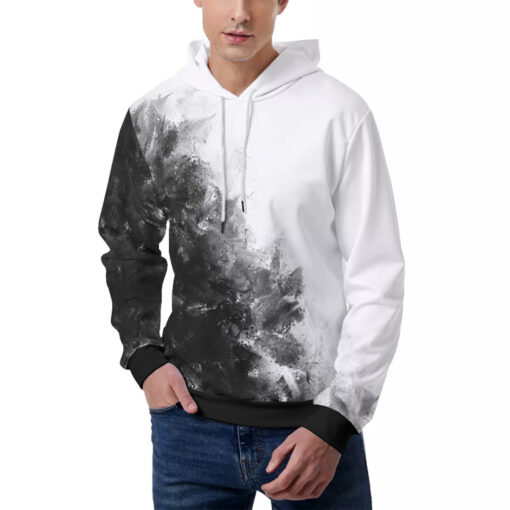 Black n White Paints Men's Hoodie