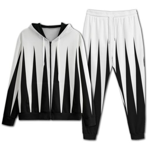 Black n White Stripes Men's Tracksuit