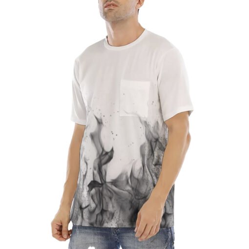 Black n White Fire Men's T-Shirt - Image 2