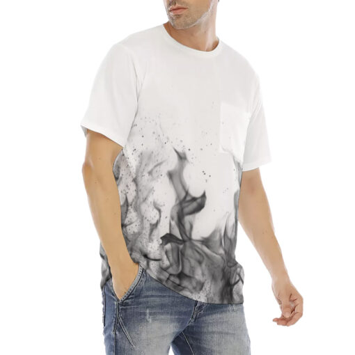 Black n White Fire Men's T-Shirt - Image 3