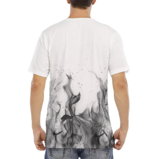 Black n White Fire Men's T-Shirt - Image 4