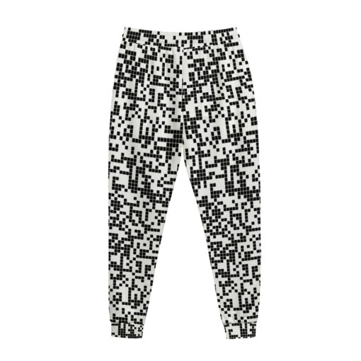 Black n White Pixels Sweatpants - Image 2