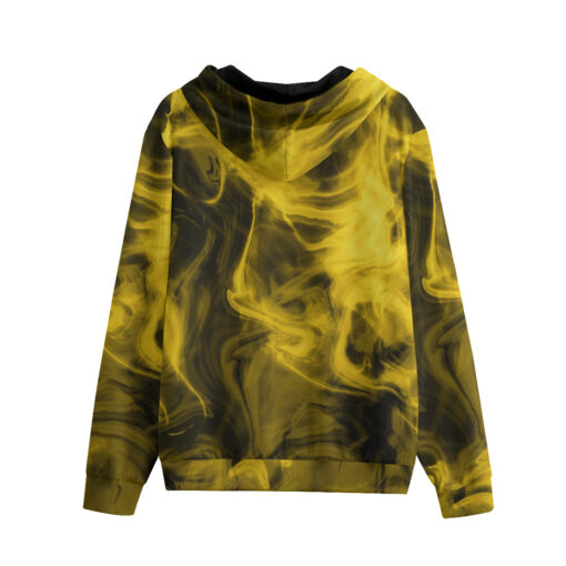 Yellow Neon Smoke Men's Zip Up Hoodie - Image 2