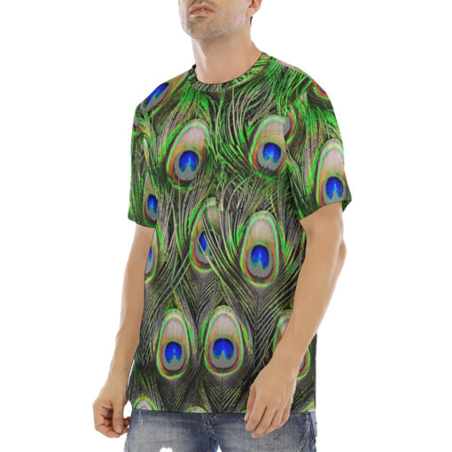 Peacock Plumage Men's T-Shirt - Image 2