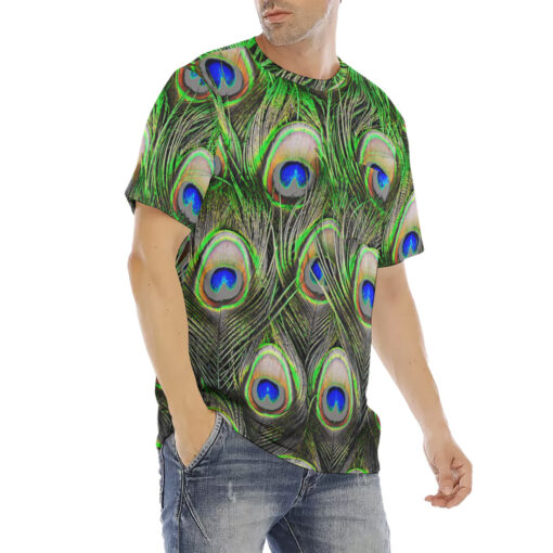 Peacock Plumage Men's T-Shirt - Image 3