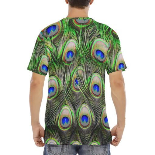 Peacock Plumage Men's T-Shirt - Image 4