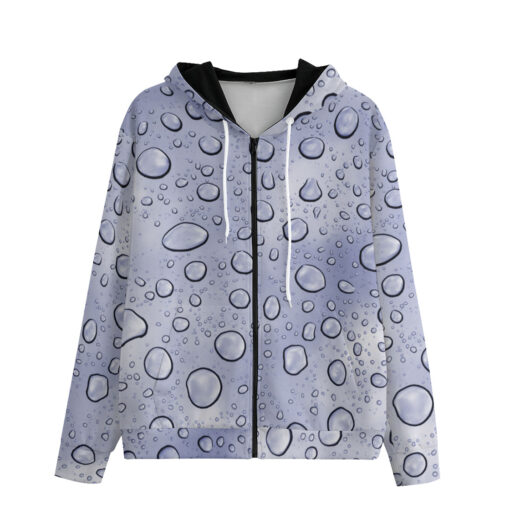 Water Drops Men's Zip Up Hoodie