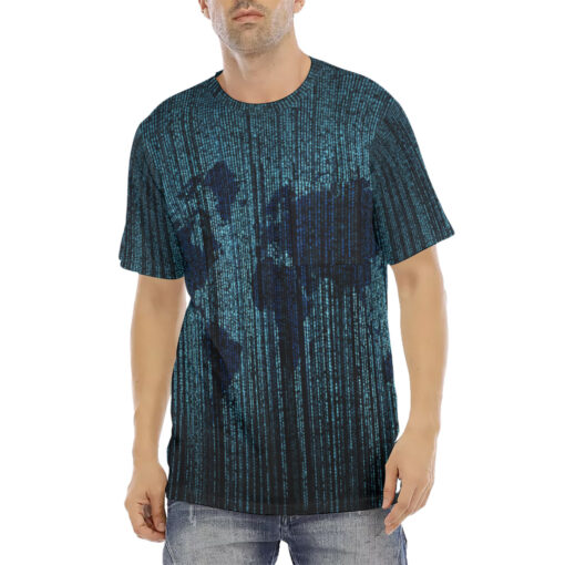 Digital World Map Men's T-Shirt