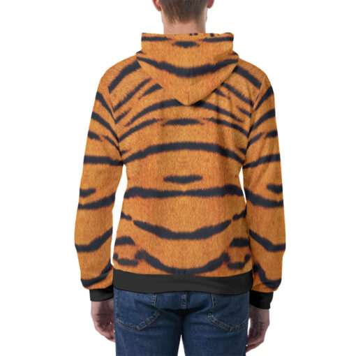 Tiger Skin Pattern Men's Hoodie - Image 4