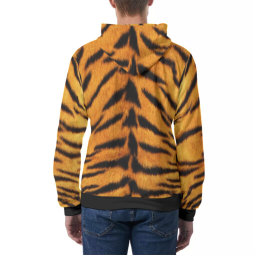 Tiger Skin Pattern Men's Hoodie - Image 4