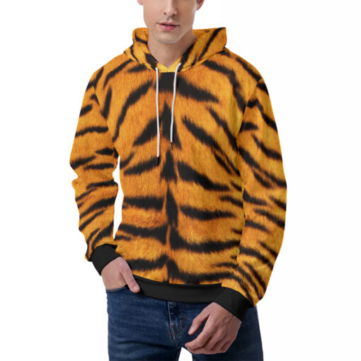 Tiger Skin Pattern Men's Hoodie