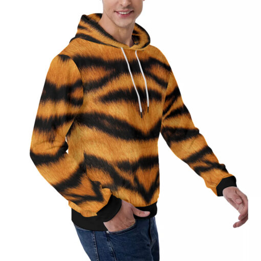 Tiger Skin Pattern Men's Hoodie - Image 3