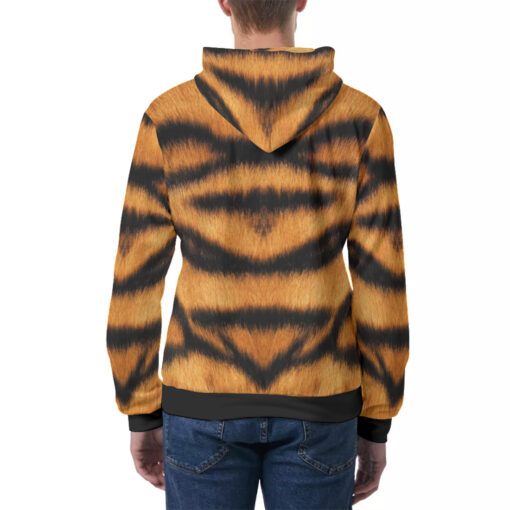 Tiger Skin Pattern Men's Hoodie - Image 4