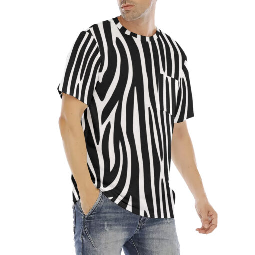 Zebra Pattern Men's T-Shirt - Image 3