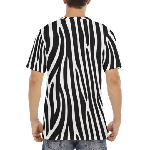 Zebra Pattern Men's T-Shirt - Image 4