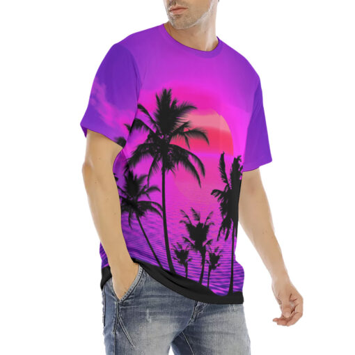 Neon Sunset Men's T-Shirt - Image 3