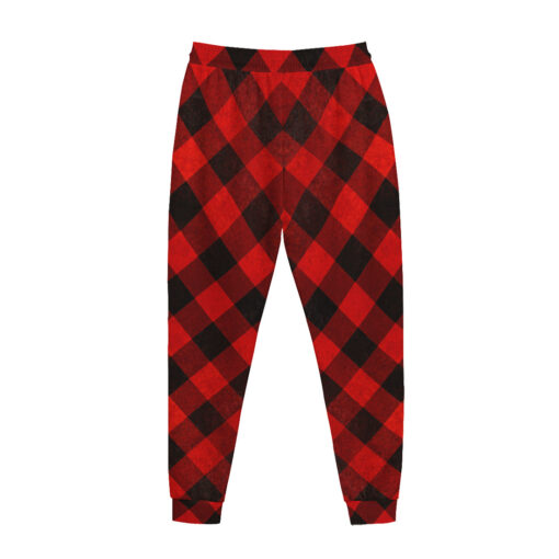 Red Checkered Men's Tracksuit - Image 3