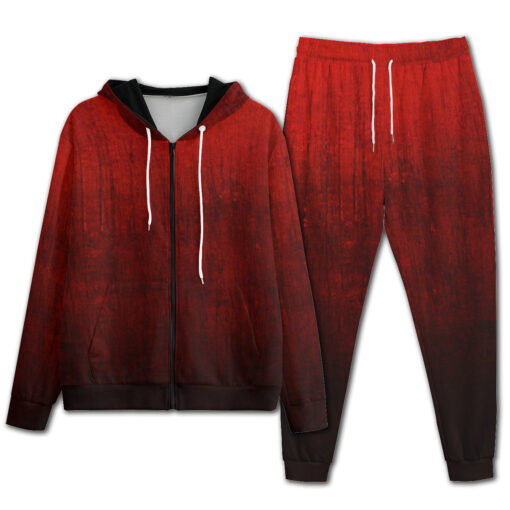 Black n Red Scuffs Men's Tracksuit