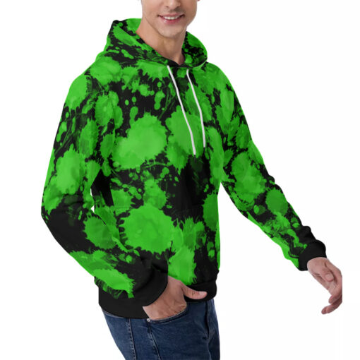 Green Paints Blots Men's Hoodie - Image 3