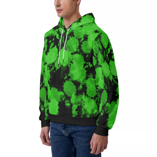 Green Paints Blots Men's Hoodie - Image 2