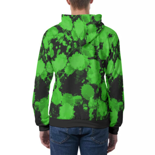 Green Paints Blots Men's Hoodie - Image 4