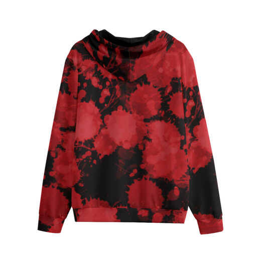 Red Paint Blots Men's Zip Up Hoodie - Image 2