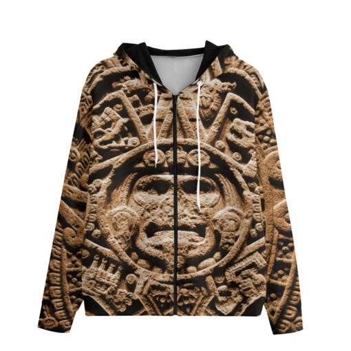 Aztec Calendar Men's Zip Up Hoodie