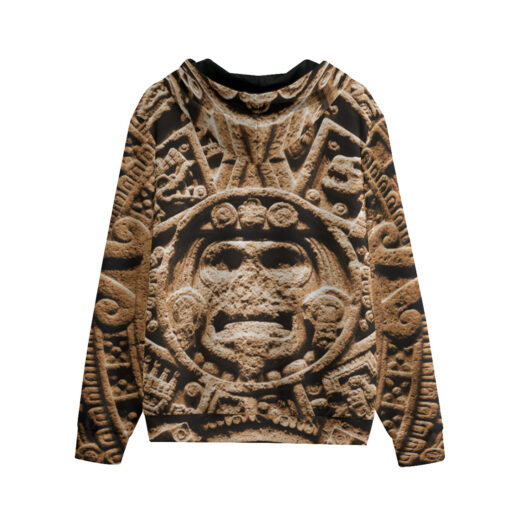 Aztec Calendar Men's Zip Up Hoodie - Image 2