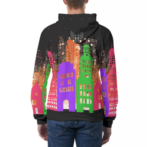 Evening City Men's Hoodie - Image 4