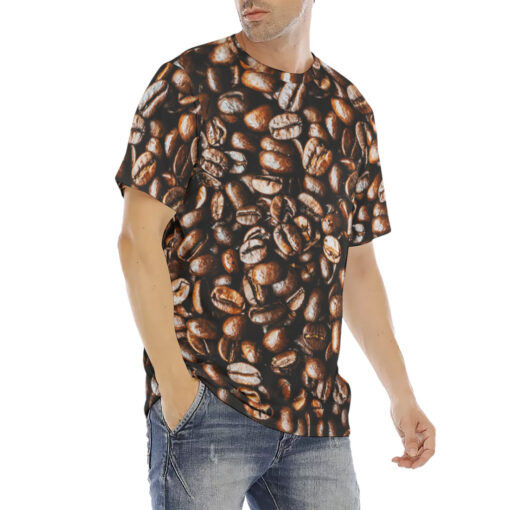 Coffee Pattern Men's T-Shirt - Image 3