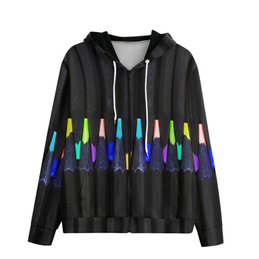 Colored Pencils Men's Zip Up Hoodie