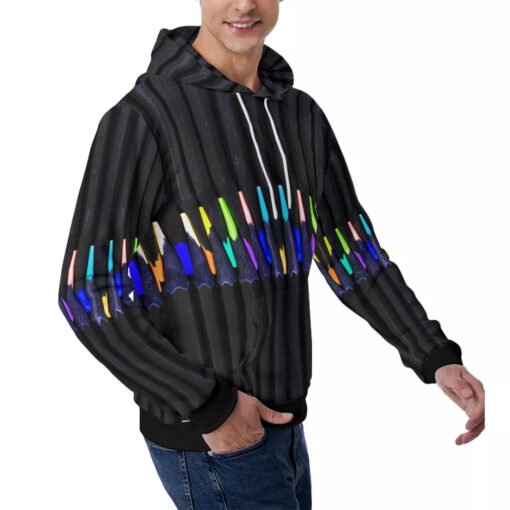 Colored Pencils Men's Hoodie - Image 3