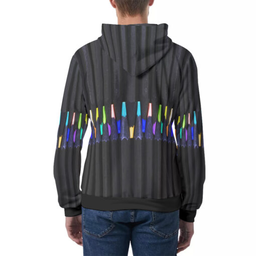 Colored Pencils Men's Hoodie - Image 4