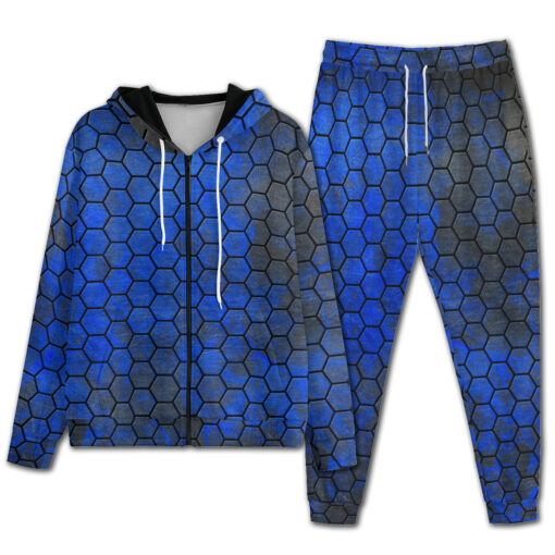 Blue Hexagons Men's Tracksuit