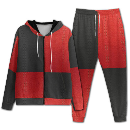 Skin Patchwork Texture Men's Tracksuit