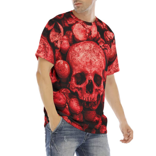 Red Skulls Men's T-Shirt - Image 3