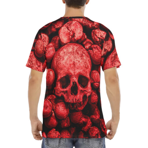 Red Skulls Men's T-Shirt - Image 4