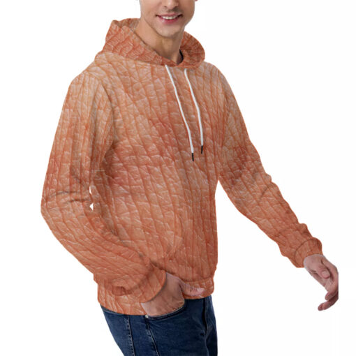 Human Skin Texture Men's Hoodie - Image 3