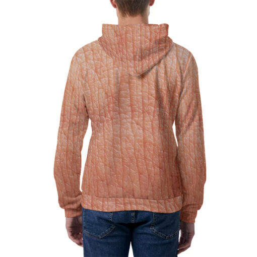 Human Skin Texture Men's Hoodie - Image 4