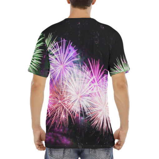 Firework Print Men's T-Shirt - Image 4