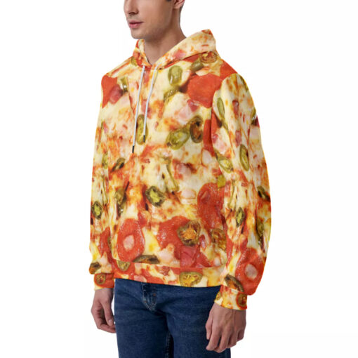 Pizza Pattern Men's Hoodie - Image 2